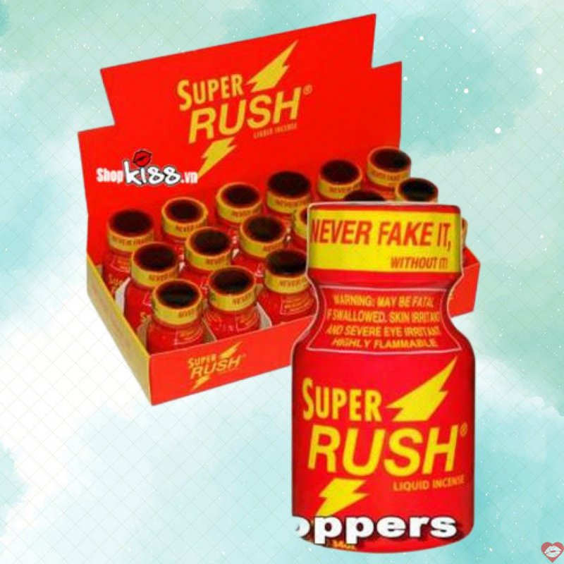 Popper Super Rush đỏ 10ml kích thích mạnh mẽ hàng USA chính hãng 