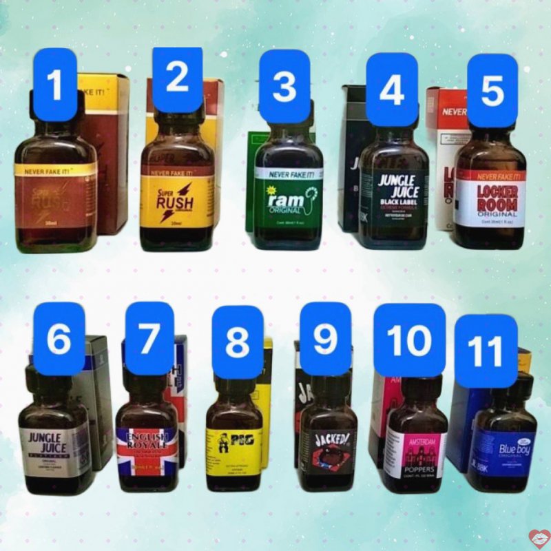 popper 30ml chai vuông hàng chính hãng nhiều mẫu