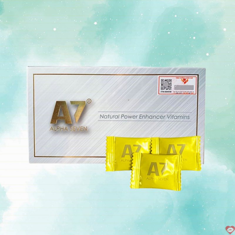 Kẹo sâm Alpha Seven A7 tăng lực sinh lý, bồi bổ cơ thể 