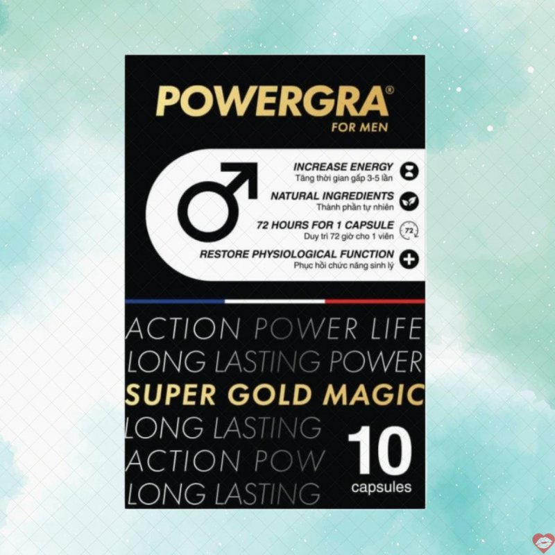 Viên uống kéo dài thời gian Powergra for men supper gold magic 