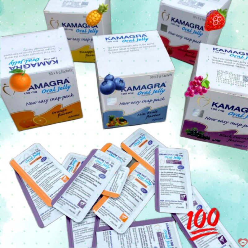 Thạch Kamagra Oral Jelly 100mg tăng sinh lý kéo dài quan hệ 