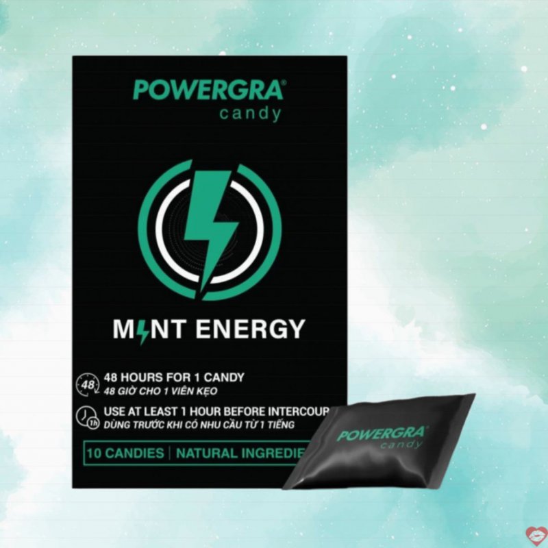 Kẹo bạc hà Powergra mint energy bổ thận tráng dương tăng sinh lý 