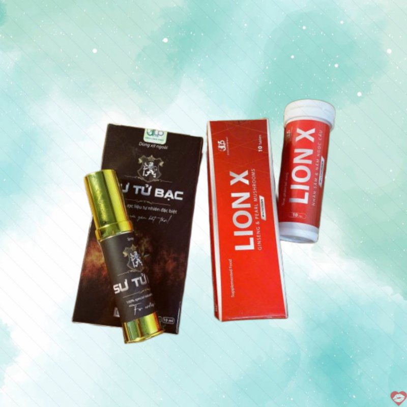Combo tăng cường sinh lý nam Lion X xịt kéo dài thời gian 