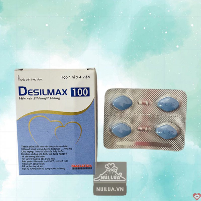 Thuốc cường dương Desilmax 100mg hộp 4 viên hỗ trợ sinh lý nam 