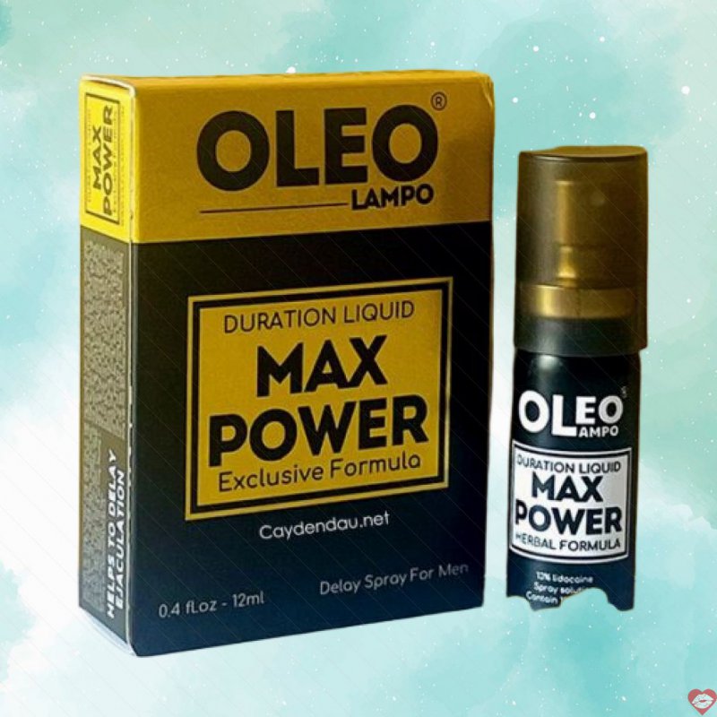 Chai xịt ngắn xuất tinnh sớm Oleo Max Power 12ml