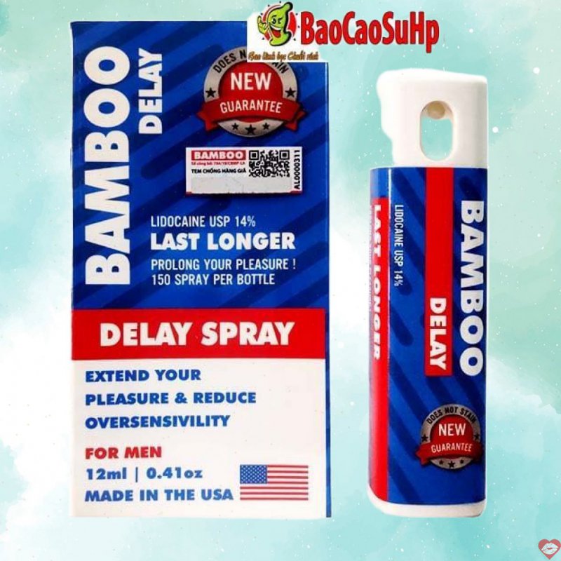 Chai xịt chống xuất tinh sớm Bamboo Delay 14%