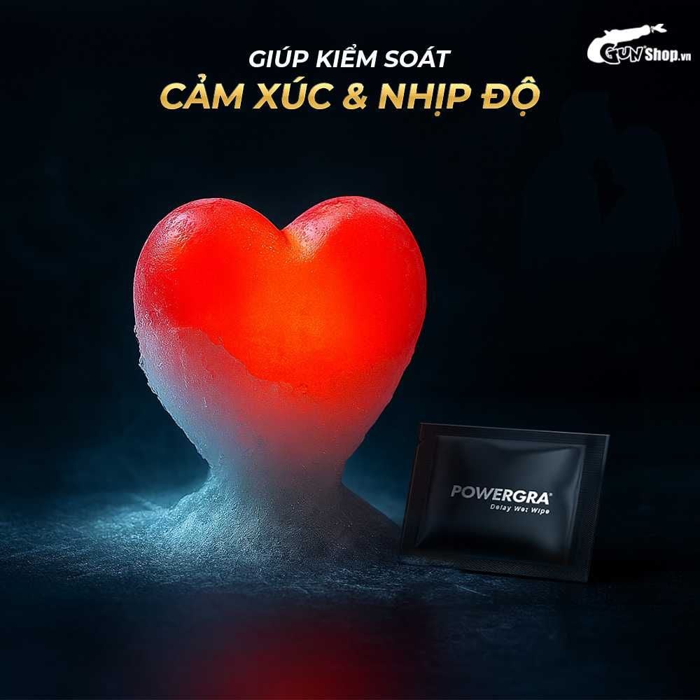 Khăn lau Powergra Delay Wet Wipes kéo dài thời gian - Hộp 10 cái