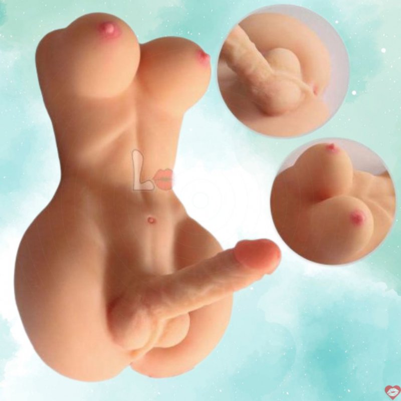 Búp Bê Tình Dục Lưỡng Tính Less Ladyman TPR Mềm Mại Kích Thước Chuẩn 