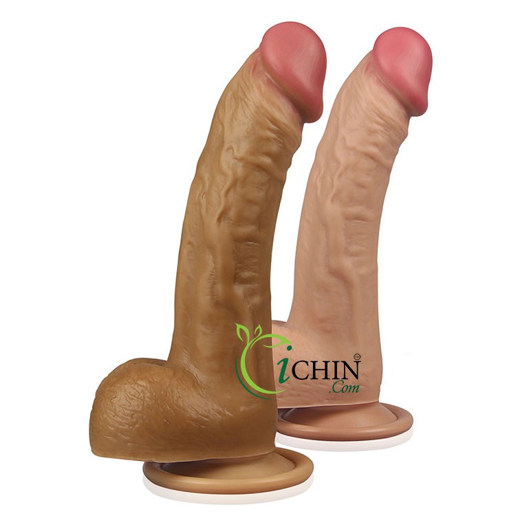 Lovetoy 8 inch như thật siêu mềm gắn tường 2 lớp