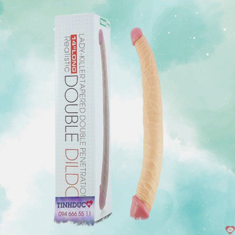 Dương vật giả 2 đầu Lovetoy Double mềm mịn silicone y tế kích thích cực đã 