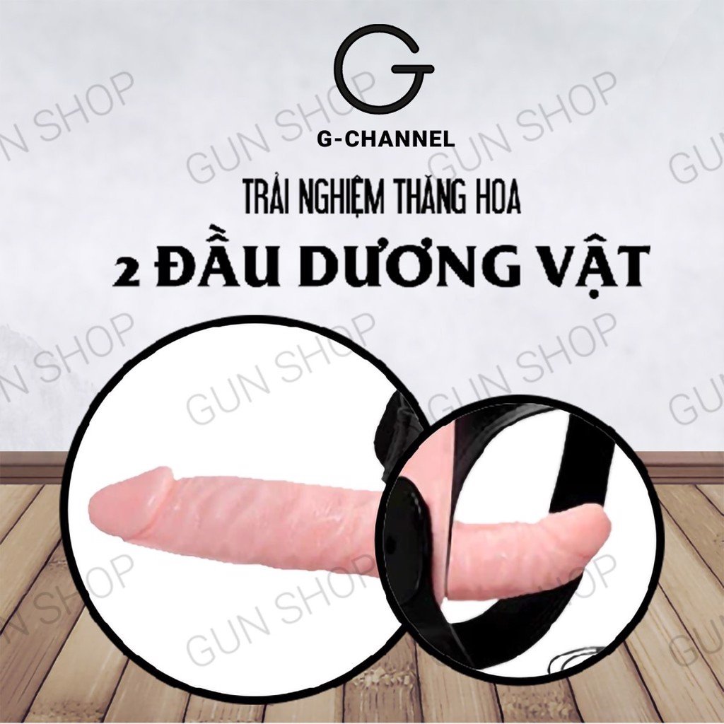 Dương vật giả rung có dây đeo 2 đầu pin - Baile Strap-on
