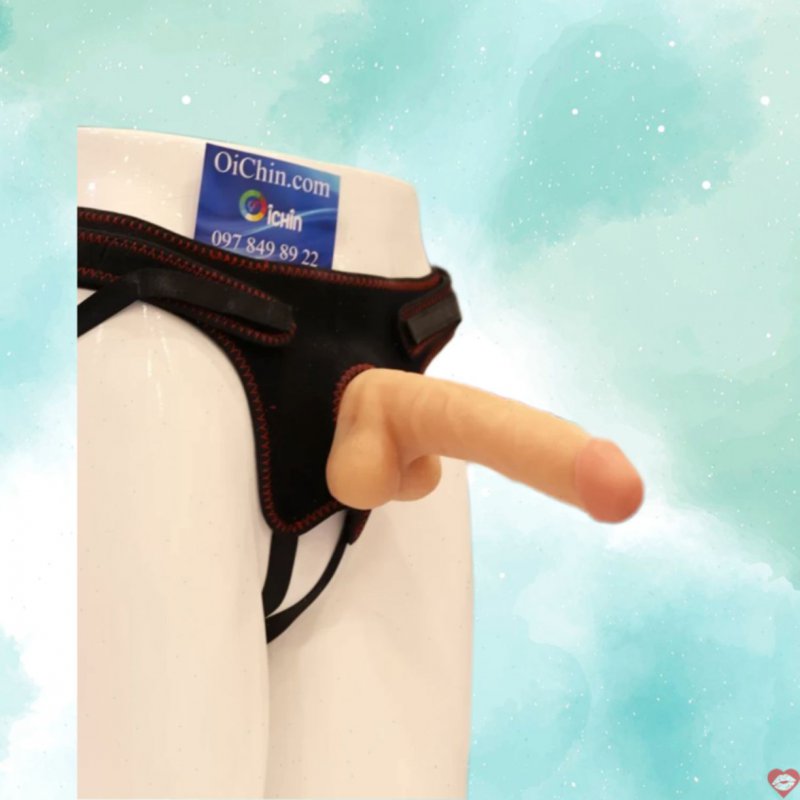 Lovetoy Easy Strapon 7 inch dây đeo cho Les, mềm mại, chân thực 