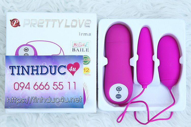 Pretty Love Irma hai đầu silicone mềm mịn rung cực mạnh