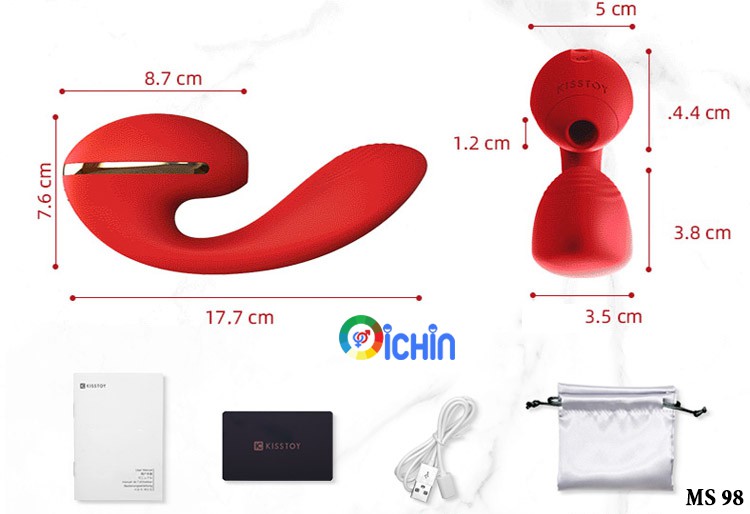 Kistoy TINA 2 đầu rung hút tỏa nhiệt chống nước 100%