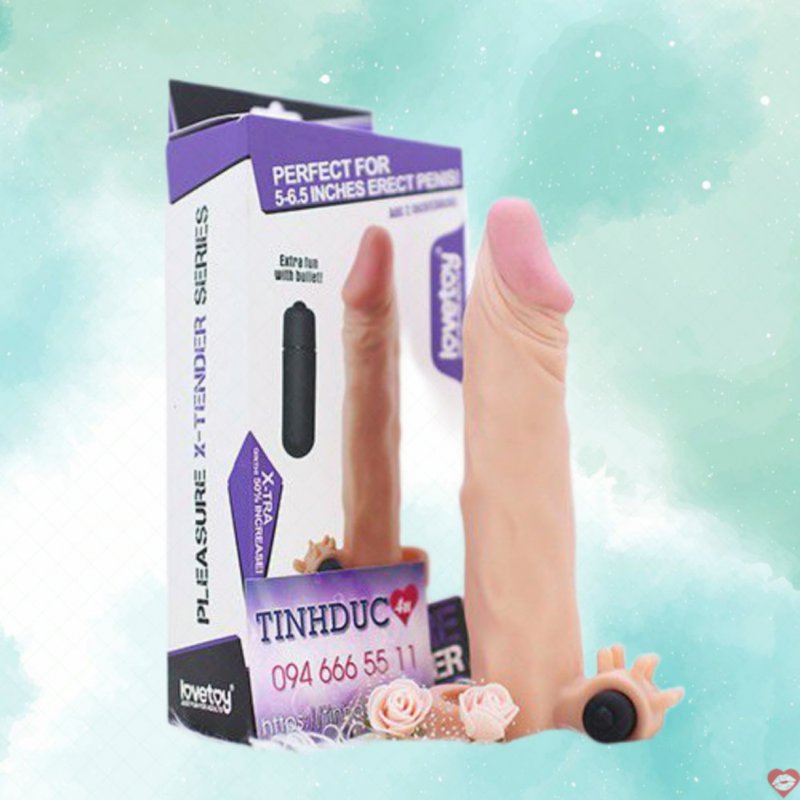 Bao cao su Lovetoy X-Tender đôn dên rung gốc mềm mại kích thích cực đỉnh 