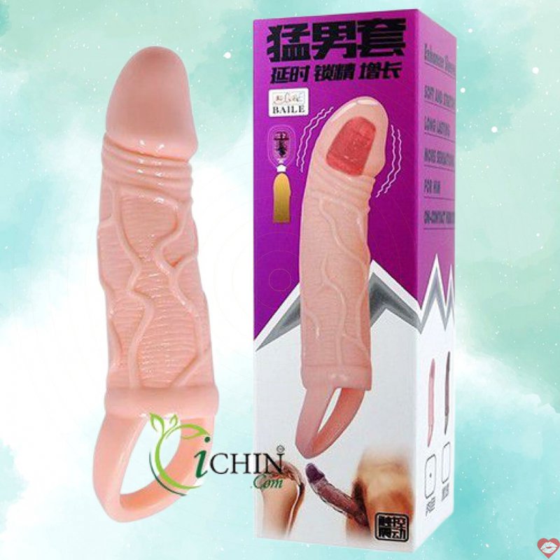 Bao cao su đôn dên Men Extension có rung đầu quai đeo 
