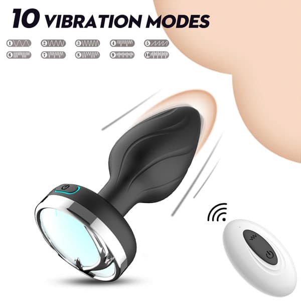 Trứng Rung Hậu Môn 10 Chế Độ Rung Có Led Điều Khiển Từ Xa