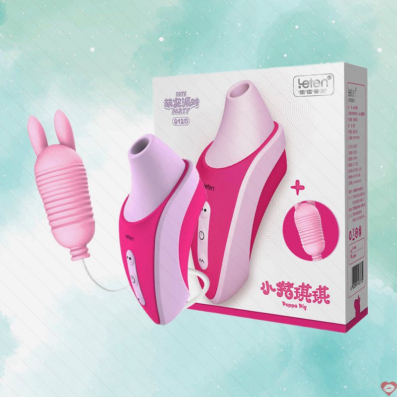 Máy bú mút Leten Peppa Pig 012B độc lạ kèm trứng rung tai thỏ siêu phê 