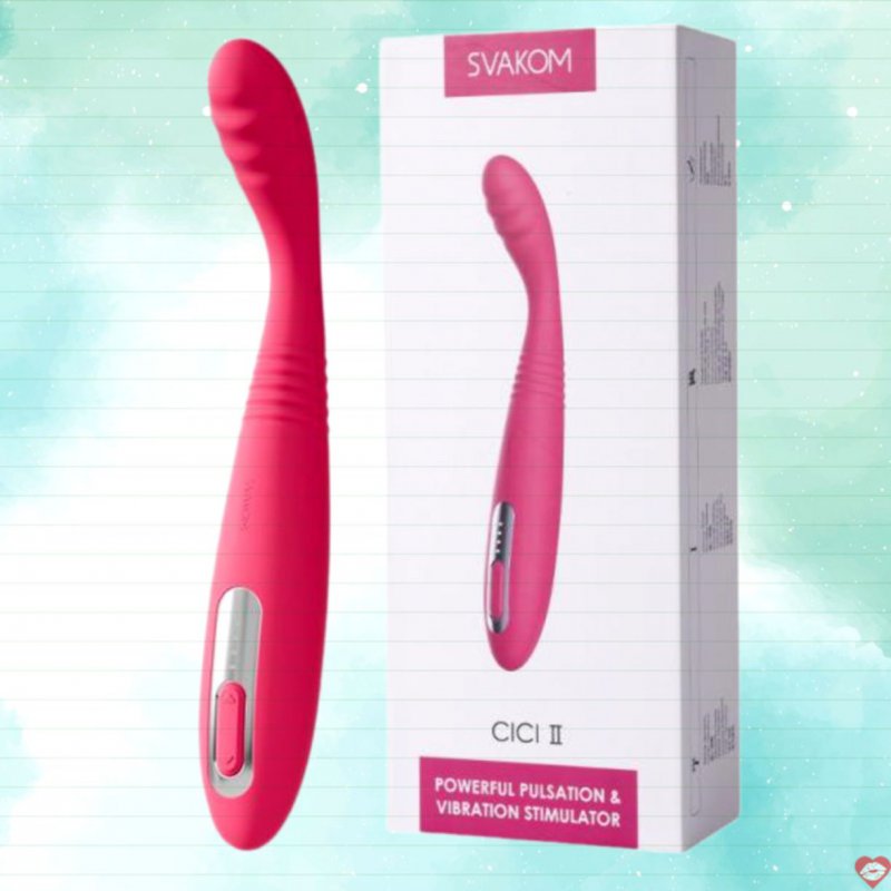 Máy rung thụt mini Svakom Cici II silicone mềm mịn kích thích điểm G 