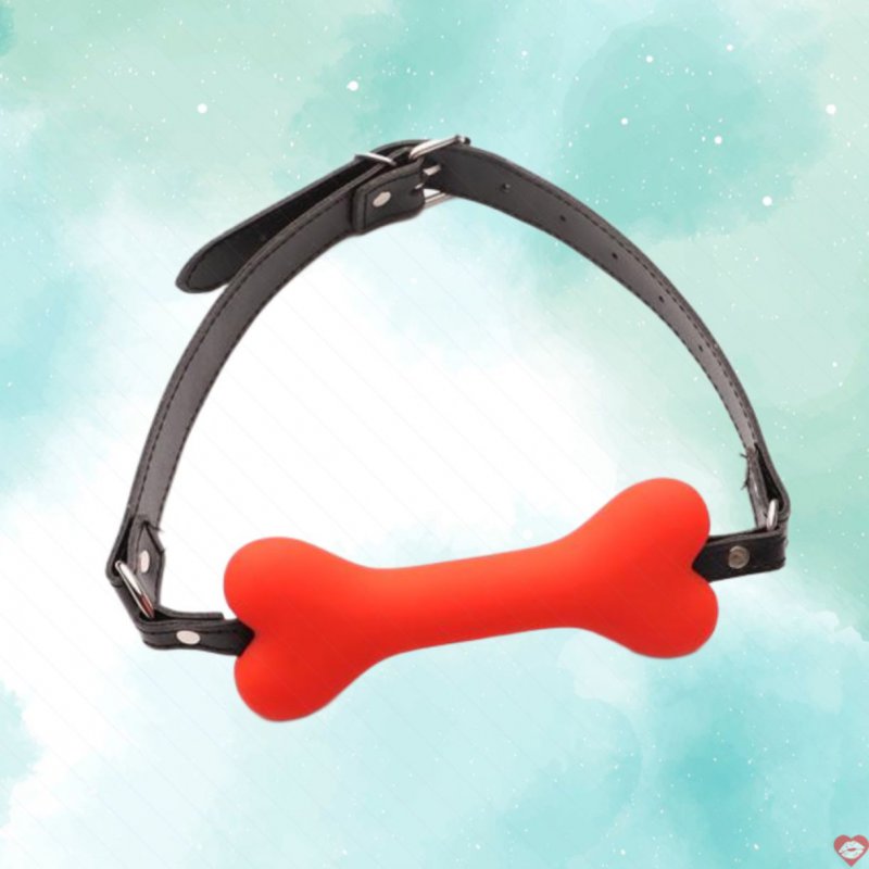 Dụng cụ bịt miệng hình khúc xương silicon khóa hàm BDSM 