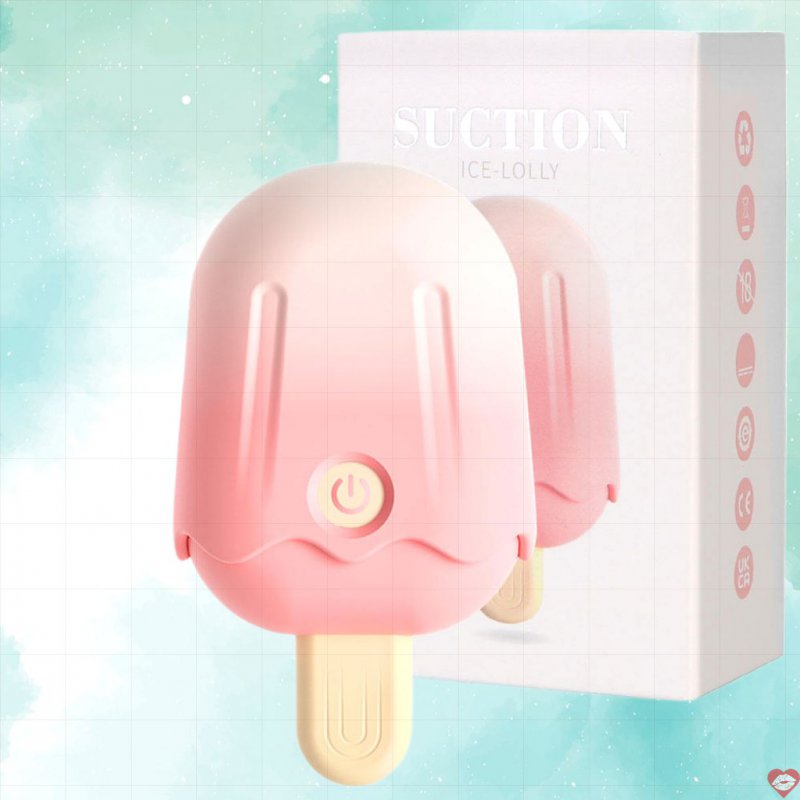 Trứng rung Suction Ice Lolly mini que kem hút điểm G đa chế độ 