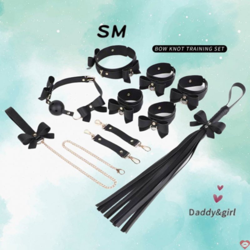 Bộ dụng cụ bạo dâm 5 món đính nơ đẹp dễ thương BDSM 
