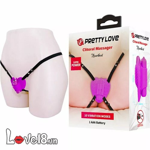 Trứng rung tình yêu Pretty Love dây đeo silicon 10 chế độ kích thích