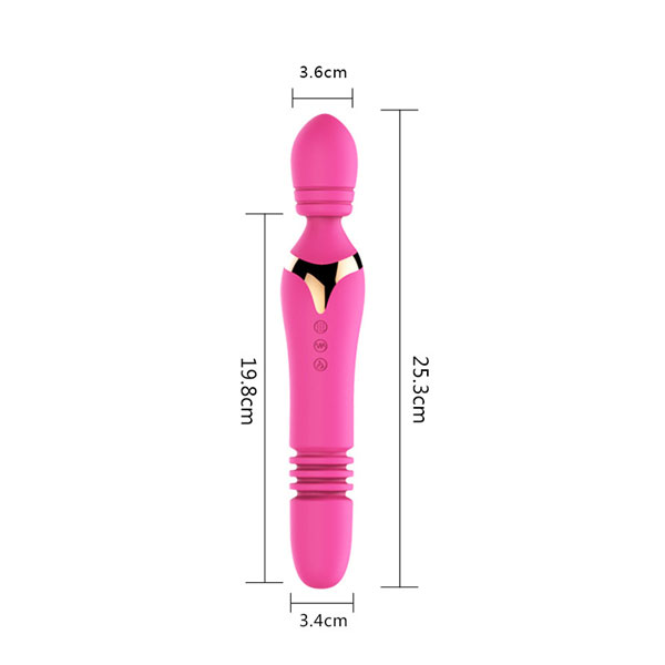 Máy Massage Điểm G Kết Hợp Đầu Giả Thụt Ngoáy – Pin Sạc