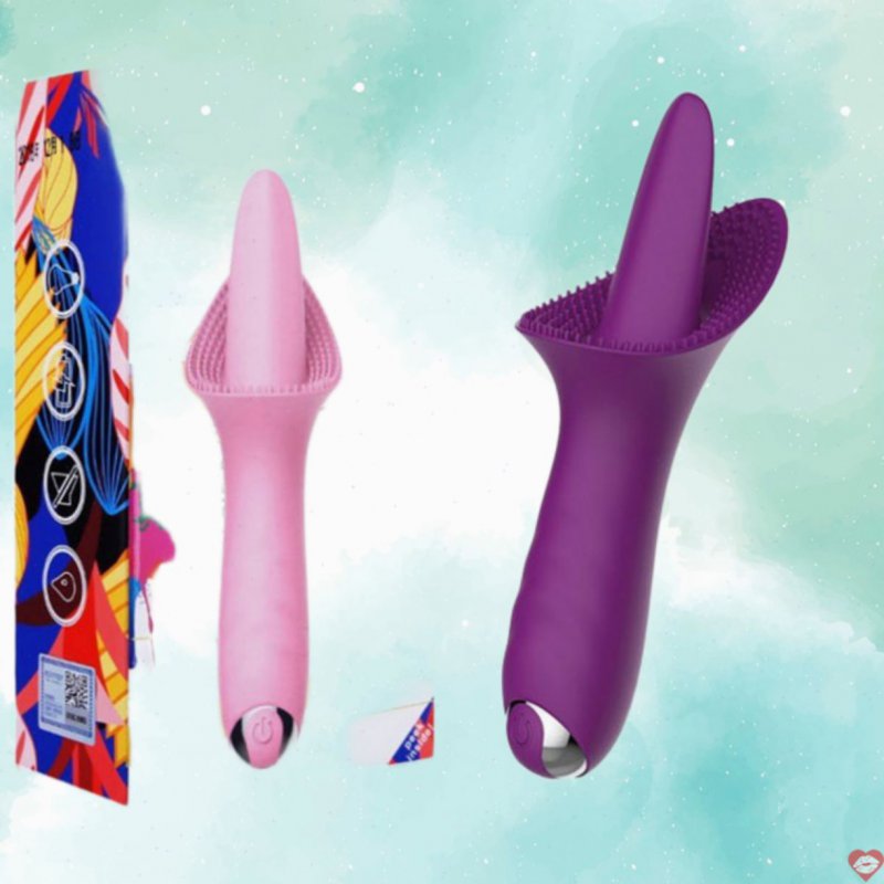 Lưỡi Liếm Vibrating Massager Gai Mềm 10 Chế Độ Động Cơ Êm Ái 