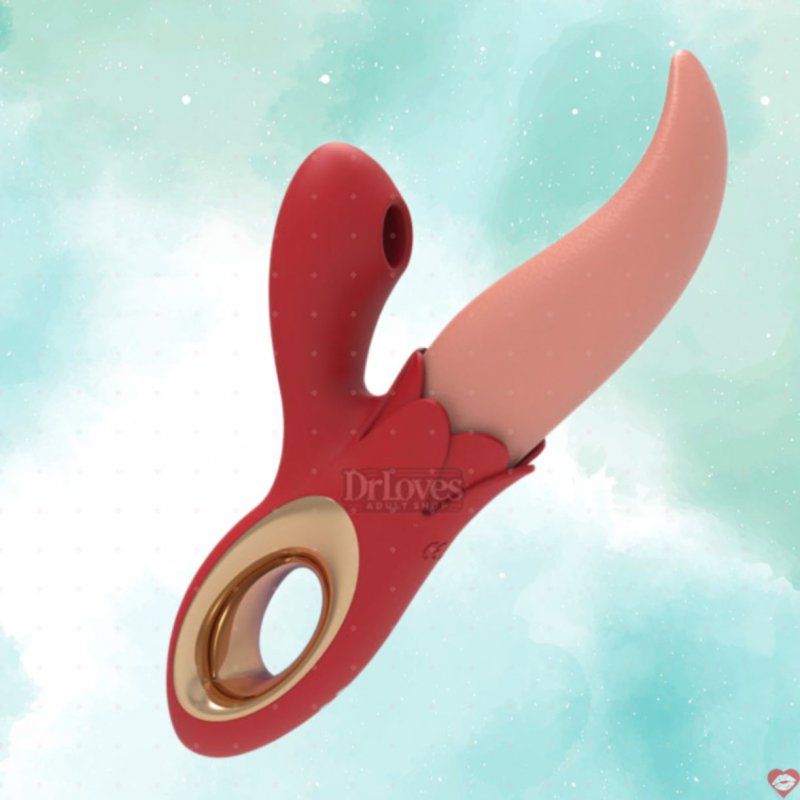 Lưỡi Liếm XXOO Siêu Mềm Kèm Máy Hút Massage Điểm G Âm Đạo 