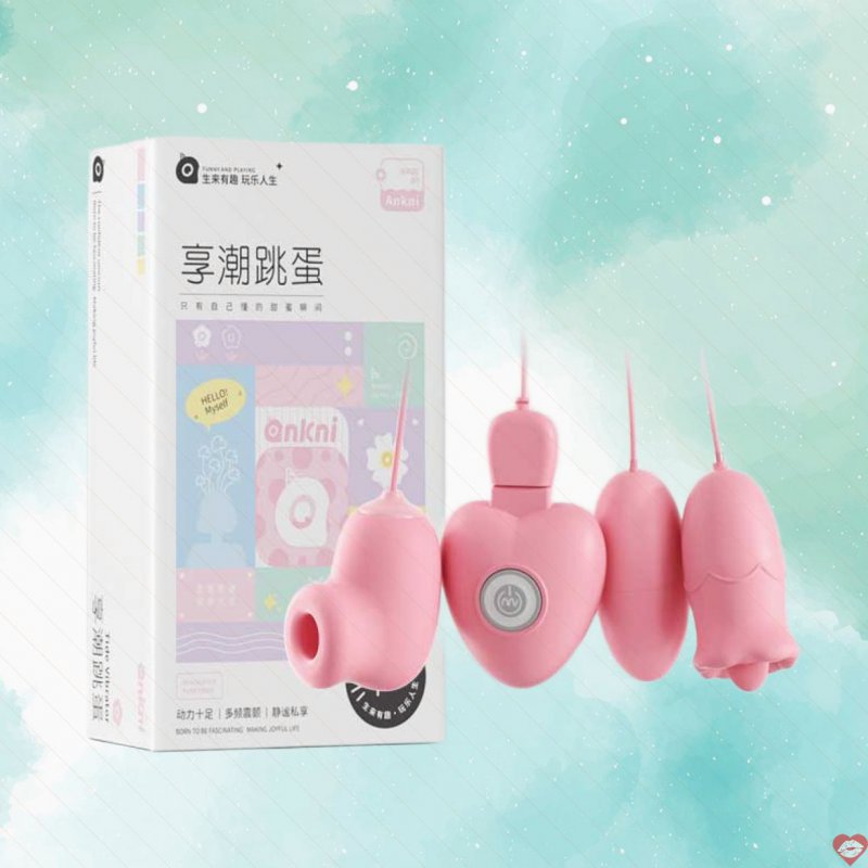 Trứng Rung Anki 3in1 Rung Hút Liếm Đa Điểm Sạc Pin Tiện Lợi 