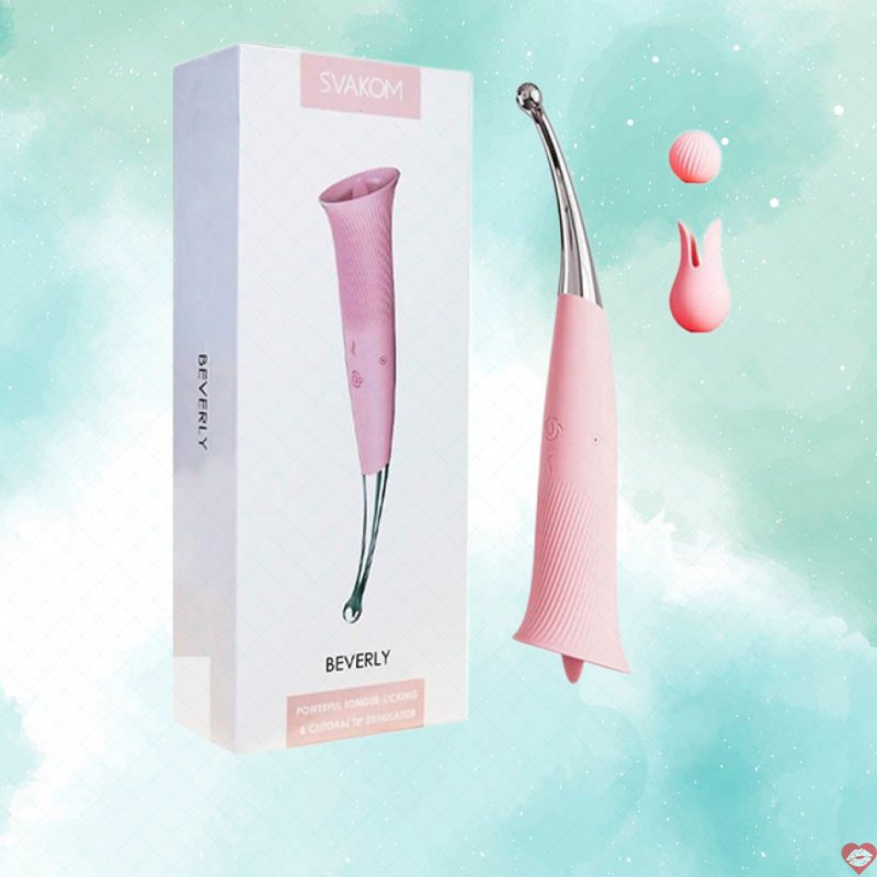 Máy mát xa điểm g 2 đầu rung liếm siêu kích thích Svakom Beverly