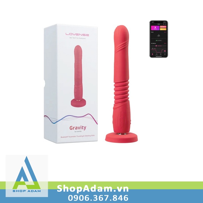 Dương vật giả Lovense Gravity gắn tường rung thụt mạnh mẽ tiện lợi