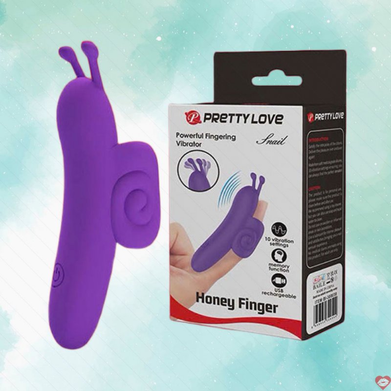 Ngón tay rung massage điểm G âm đạo Pretty Love Snail