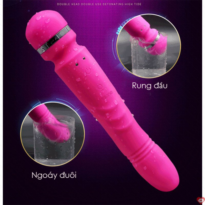 Chày Rung Kích Thích Điểm G  Đầu Rung Đuôi Ngoáy Siêu Mạnh  Sưởi Ấm - Nalone Yoni