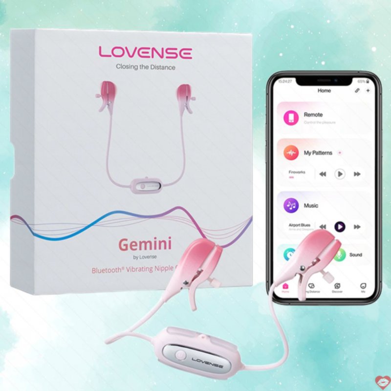 Máy Massage Kẹp Núm Vú Siêu Rung - Điều Khiển Điện Thoại Toàn Thế Giới - Lovense Gemini