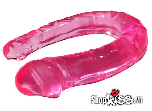 Dương vật 2 đầu trong suốt Double Dong – Cho cặp đồng tính Nữ