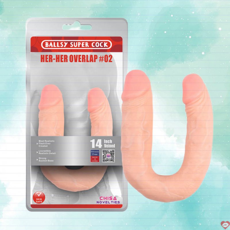 Dương vật giả 2 đầu Chisa Her-Her Overlap gay les cao cấp 