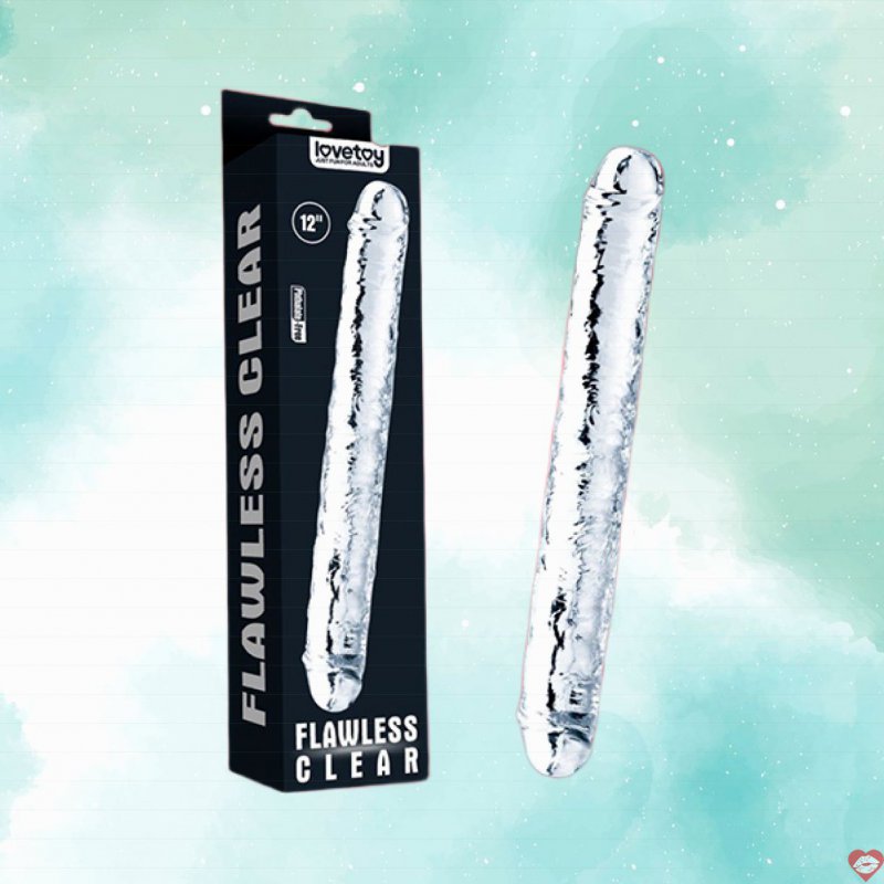 Dương vật giả Lovetoy Flawless Clear 2 đầu 12 inch kích thích mạnh 