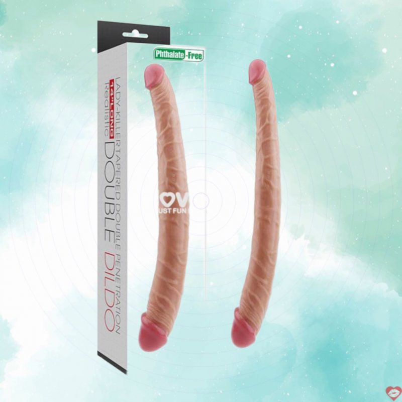 Dương vật giả 2 đầu Lovetoy King Size mềm mại cho gay và les 