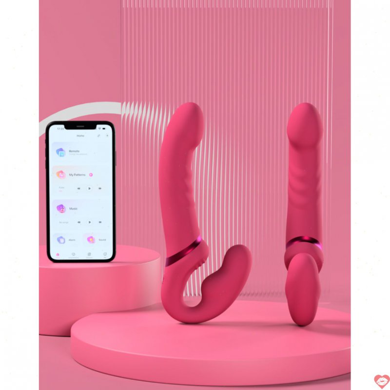 Dương Vật Giả 2 Đầu LESBIAN Cao Cấp Siêu Rung Điều Khiển App 