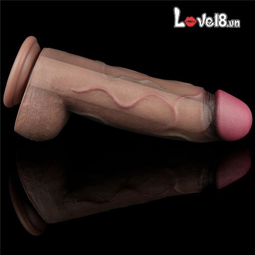 Dương vật giả silicone bạch kim 2 lớp Lovetoy XXL 12in