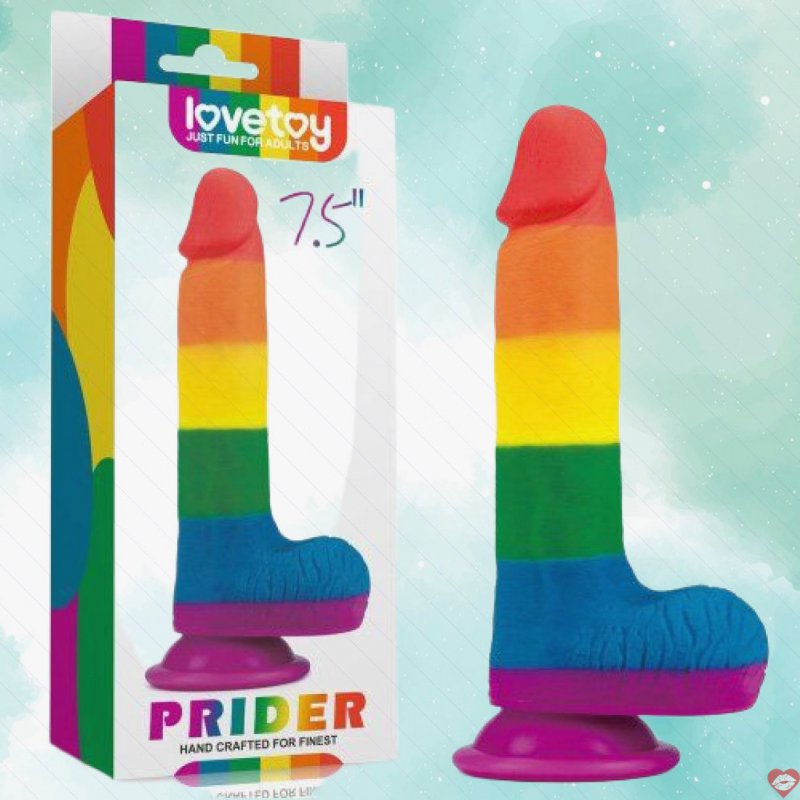 Dương vật giả silicone đa sắc Lovetoy Prider 3 size kích thích điểm G 