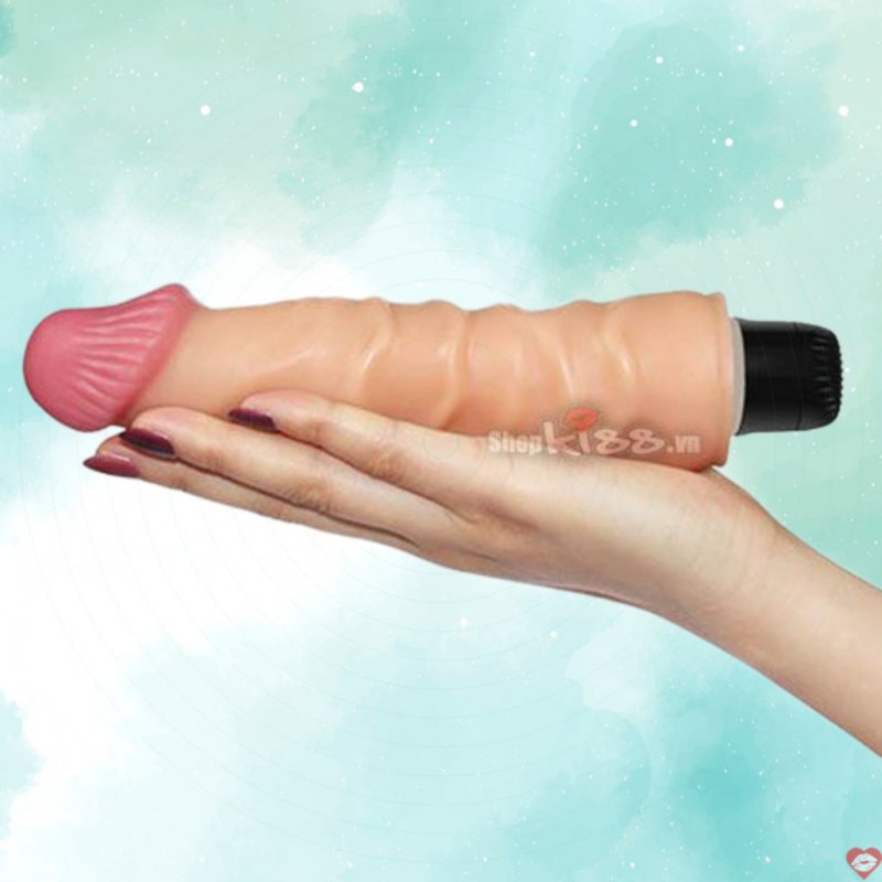 Dương vật cầm tay silicon Lovetoy rung mạnh kiểu dáng tự nhiên màu da 