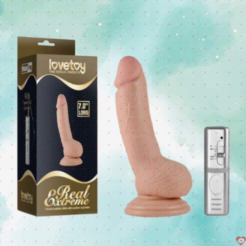 Dương vật giả Lovetoy dính tường 7.0 inch silicon mềm mịn 