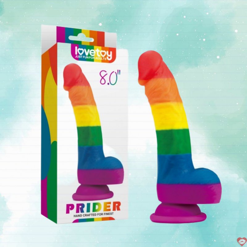Lovetoy Prider 8.0 dương vật giả dính tường silicon an toàn 