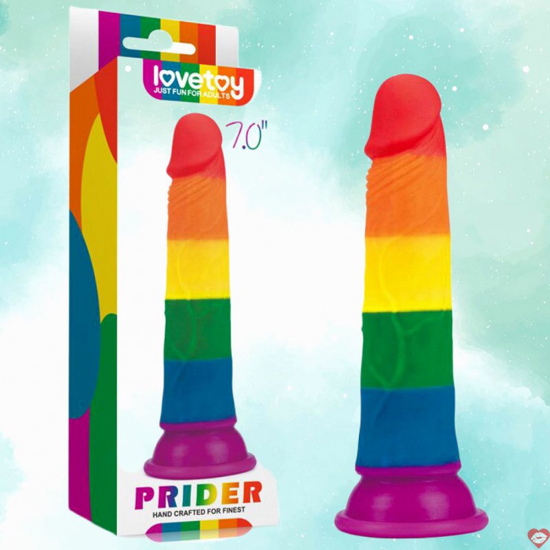 Dương Vật Giả 7 Màu Lovetoy Prider Silicon Mềm Mại An Toàn Kích Thích 