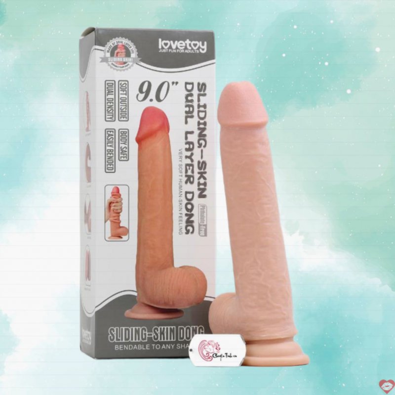 Dương vật giả Lovetoy sliding 9 inch silicon cao cấp massage sướng 