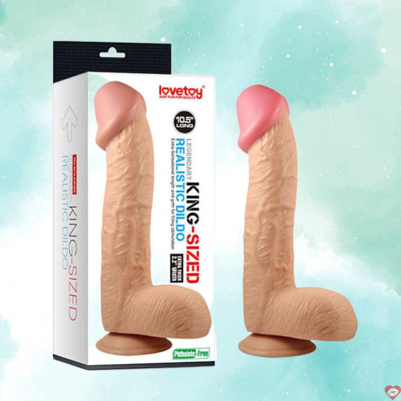 Dương vật siêu khủng LoveToy King size silicon y tế an toàn 