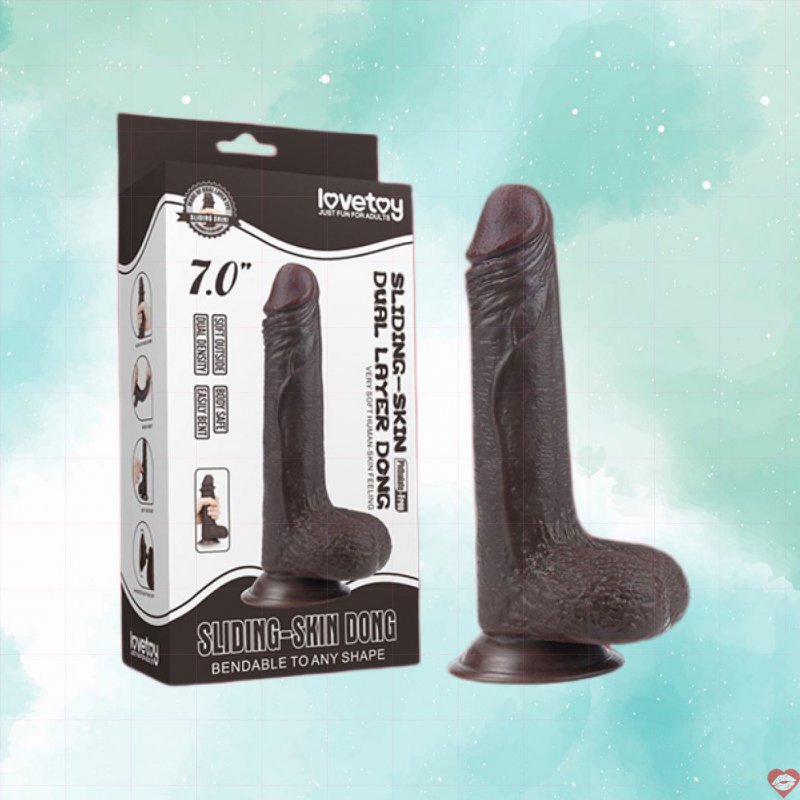 Dương vật giả gắn tường Lovetoy Sliding Skin Dong 7 inch